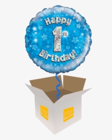 Happy 1st Birthday Blue Holographic - Happy 10th Birthday Balloons, HD Png Download, Transparent PNG