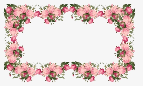 Png Flower Borders - Pink Flower Border Transparent Background, Png Download, Transparent PNG