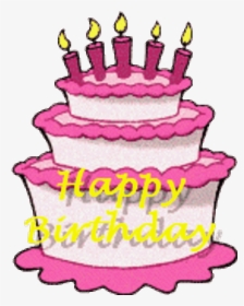 Awesome Pictures Of Birthday Cakes Cartoon Cartoon - Birthday Cake Png Gif, Transparent Png, Transparent PNG