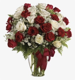 Hugs And Kisses Bouquet   Class Lazyload Lazyload Fade - 2 Dozen White And Red Roses, HD Png Download, Transparent PNG