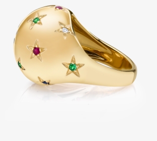 Diamond And Tri Color Star Bombe Ring - Ring, HD Png Download, Transparent PNG