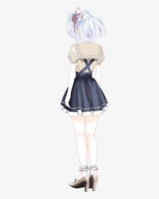 Even Koyori Back Is Looking A Beautiful And Cute Because - Anime Girl Back Png, Transparent Png, Transparent PNG