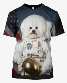 Gearhuman 3d White Dog Astronaut Tshirt - Dog That Went To The Moon, HD Png Download, Transparent PNG