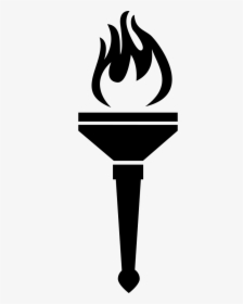 Torch With Light Of Flames - Torch Flame Clipart, HD Png Download, Transparent PNG