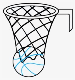 How To Draw Basketball Hoop - Basketball Hoop Drawing Easy, HD Png ...