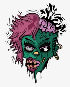 Zombie Girl Freetoedit 귀여운 Picsart Cute Kawaii Mimi - Zombie Sticker Png, Transparent Png, Transparent PNG