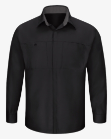 Men S Long Sleeve Performance Plus Shop Shirt With - Sweater, HD Png Download, Transparent PNG