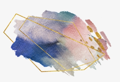 This Backgrounds Is Watercolor Clouds Golden Lines - Background Watercolor Png, Transparent Png, Transparent PNG
