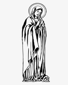 Mothers Clipart Line Art - Virgin Mary Clip Art, HD Png Download, Transparent PNG