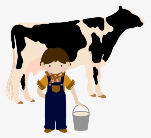 Cow Png Clipart - Dairy Cow Milking Cartoon, Transparent Png, Transparent PNG