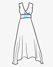 How To Draw A Dress - Sketch, HD Png Download, Transparent PNG
