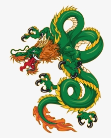 Chinese Dragon Tattoo Png Clipart , Png Download - Yellow And Green Dragon, Transparent Png, Transparent PNG