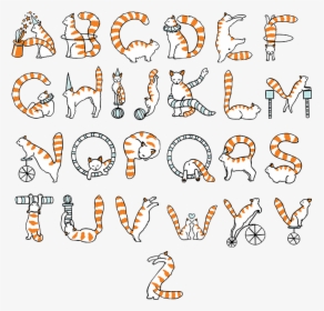 Buy Circus Cats Font And Watch Great Animal Typography - Cat Font Letter, HD Png Download, Transparent PNG