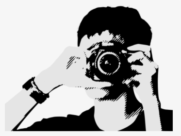 Free Photography Clipart - Photographer Camera Clipart Black And White, HD Png Download, Transparent PNG