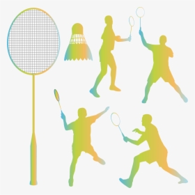Transparent Badminton Png - Badminton Player Vector Free, Png Download, Transparent PNG