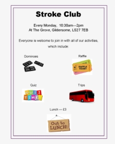 Stroke Club - Out To Lunch Sign, HD Png Download, Transparent PNG