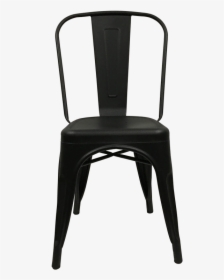 8517 Flori Metal Dining Chair Padded Seat Front View - Black Metal Tolix Chair, HD Png Download, Transparent PNG