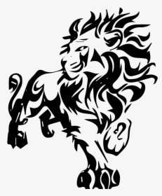 Tribal Lion Tattoo Drawing - Lion Tribal Tattoos Drawings, HD Png Download, Transparent PNG