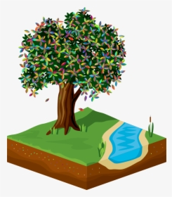 Isometric Serene Scene - Vector Graphics, HD Png Download, Transparent PNG