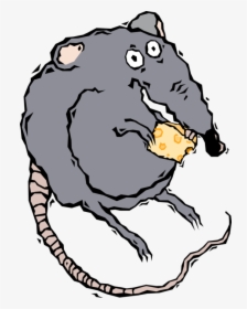 Vector Illustration Of Rodent Rat Eating Cheese - Kerkklok Wijzerplaat Te Koop, HD Png Download, Transparent PNG