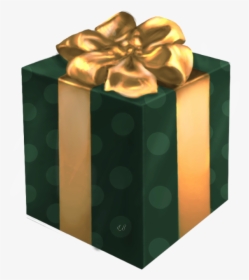 Gift Giftbox Box Christmas Happybirthday Green Gold - Transparent Background Gift Box Png, Png Download, Transparent PNG