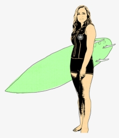 Girl Surfing Png Pic, Transparent Png, Transparent PNG