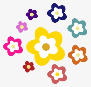 Colorful Flowers Clipart Png, Transparent Png, Transparent PNG