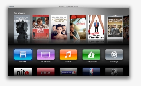 Apple Tv Interface - Apple Tv 1 Home Screen, HD Png Download, Transparent PNG