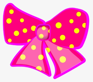 Minnie Mouse Bow - Pink Polka Dots Ribbon, HD Png Download, Transparent PNG