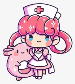#freetoedit #cute #kawaii #pokemon #cure #hopital #pill - Nurse Joy And Chansey, HD Png Download, Transparent PNG
