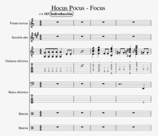 Hocus Pocus Focus Sheet Music, HD Png Download, Transparent PNG