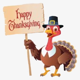 #thanksgiving #turkey #pilgrim - Thanksgiving Turkey Cartoon, HD Png Download, Transparent PNG