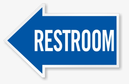 Restroom Sign With Arrow Download - Restroom Signage With Arrow, HD Png Download, Transparent PNG