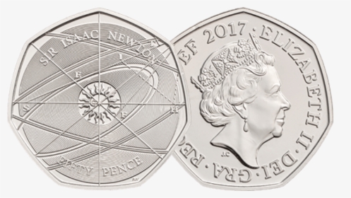 Sir Issac Newton 50p Coin, HD Png Download, Transparent PNG