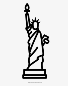Dibujo De Estatua De La Libertad Para Colorear - Icon Outline Liberty Statue, HD Png Download, Transparent PNG
