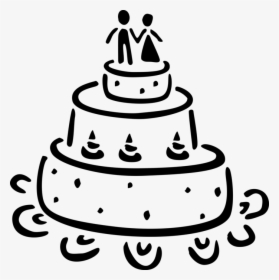 Vector Illustration Of Multi-tiered Wedding Cake Traditional - Wedding Cake Vector Png, Transparent Png, Transparent PNG