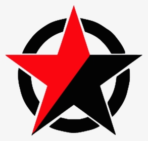 Estrella Roja Y Negra Con Círculo - Boa Esporte Clube Png, Transparent Png, Transparent PNG