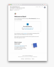Slack Welcome Email - Welcome Email, HD Png Download, Transparent PNG