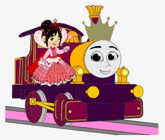 Lady With Princess Vanellope - Kiss Thomas And Friends Thomas And Emily, HD Png Download, Transparent PNG