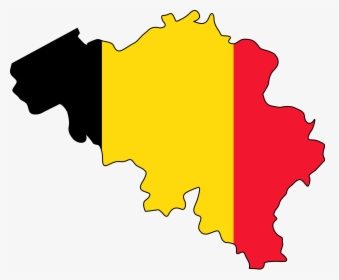 Belgium Flag Map Large Map - Belgium Flag Map, HD Png Download, Transparent PNG