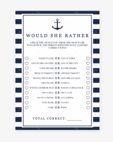 Transparent Would You Rather Png - Mom Or Dad Quiz Baby Shower, Png Download, Transparent PNG