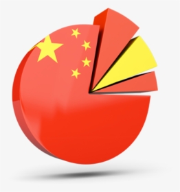 Pie Chart With Slices - Flag Of China, HD Png Download, Transparent PNG
