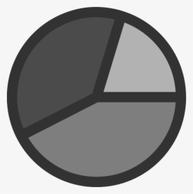 Pie Chart Clip Art At Clker - Pie Chart In Grayscale, HD Png Download, Transparent PNG