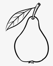 Pear Fruit Clip Art Black And White, HD Png Download, Transparent PNG