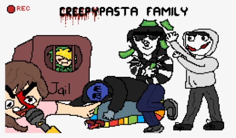 Transparent Creepy Man Png - Creepypasta Family, Png Download, Transparent PNG