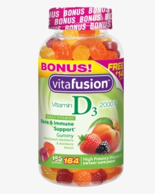 Vitafusion Vitamin D3 Adult Vitamins , Png Download - Strawberry, Transparent Png, Transparent PNG