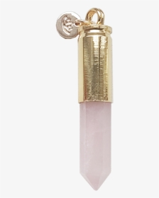Rose Quartz Gold Pendant - Body Jewelry, HD Png Download, Transparent PNG