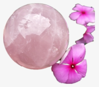 Large Pink Crystal Sphere Natural Specimen Rose Quartz - Impatiens, HD Png Download, Transparent PNG