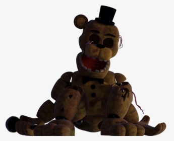 Old Withered Golden Freddy Render, HD Png Download, Transparent PNG