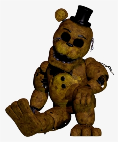 Withered Golden Freddy Render, HD Png Download, Transparent PNG